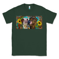 Sports Green Heifers With Sunflowers And Leopard Classic Tee - RanaPortraitStore
