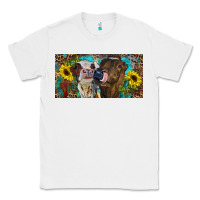 White Heifers With Sunflowers And Leopard Classic Tee - RanaPortraitStore