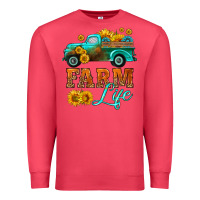 Cardinal farm truck  farm life with sunflower Premium Sweatshirt - HRA Design Shop