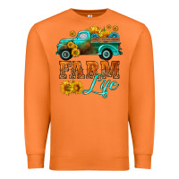 Carrot farm truck  farm life with sunflower Premium Sweatshirt - HRA Design Shop