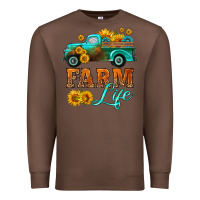 Chestnut farm truck  farm life with sunflower Premium Sweatshirt - HRA Design Shop