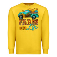 Lemon farm truck  farm life with sunflower Premium Sweatshirt - HRA Design Shop