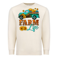 Sandshell farm truck  farm life with sunflower Premium Sweatshirt - HRA Design Shop