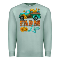 Seafoam farm truck  farm life with sunflower Premium Sweatshirt - HRA Design Shop