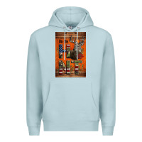 Blue Mist Western On The Hunt Deer Premium Hoodie - LillyAllenDesigns