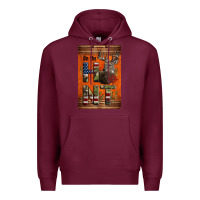 Burgundy Western On The Hunt Deer Premium Hoodie - LillyAllenDesigns