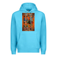 Ocean Blue Western On The Hunt Deer Premium Hoodie - LillyAllenDesigns