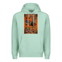Seafoam Western On The Hunt Deer Premium Hoodie - LillyAllenDesigns
