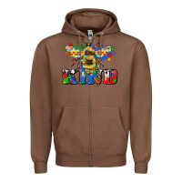 Chestnut bee kind autism Zipper Hoodie - Zillion Design Studio