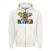 Oatmeal Heather bee kind autism Zipper Hoodie - Zillion Design Studio