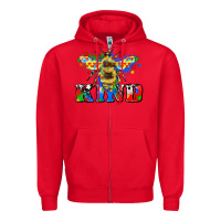 Red bee kind autism Zipper Hoodie - Zillion Design Studio