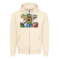 Sandshell bee kind autism Zipper Hoodie - Zillion Design Studio