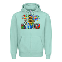 Seafoam bee kind autism Zipper Hoodie - Zillion Design Studio