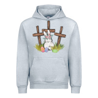 Heather Grey floral watercolor easter bunny cross Urban Hoodie - MaliasSmallBusiness