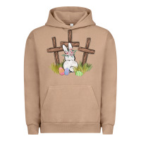 Pigment Burro floral watercolor easter bunny cross Urban Hoodie - MaliasSmallBusiness