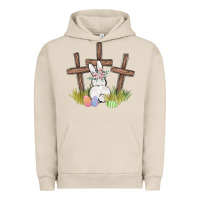 Pigment French Oak floral watercolor easter bunny cross Urban Hoodie - MaliasSmallBusiness