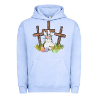 Pigment Grape Ice floral watercolor easter bunny cross Urban Hoodie - MaliasSmallBusiness