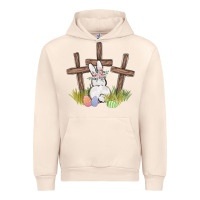 Sandshell floral watercolor easter bunny cross Urban Hoodie - MaliasSmallBusiness