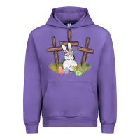 Tulip floral watercolor easter bunny cross Urban Hoodie - MaliasSmallBusiness