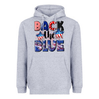 Heather Grey Back the blue 4th of july Heavyweight Hoodie - CowGirlArtShop