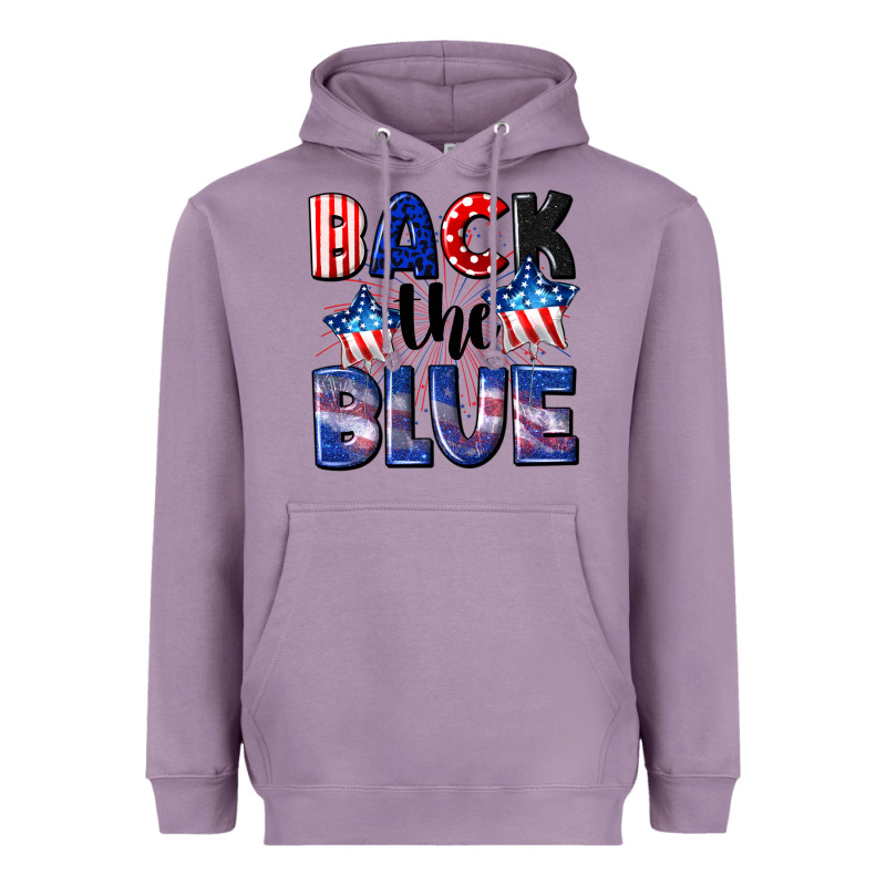 Back The Blue 4th Of July Heavyweight Hoodie by CowGirlArtShop | Teevron