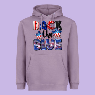 Back The Blue 4th Of July Heavyweight Hoodie Designed By Cowgirlartshop