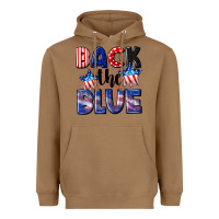Toasted Coconut Back the blue 4th of july Heavyweight Hoodie - CowGirlArtShop