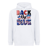 White Back the blue 4th of july Heavyweight Hoodie - CowGirlArtShop