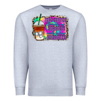 Heather Grey iced coffee sarcasm Premium Sweatshirt - RacoonDesign
