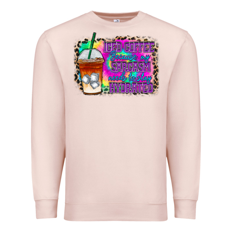 Iced Coffee Sarcasm Premium Sweatshirt by RacoonDesign | Teevron