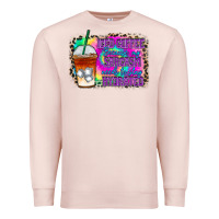 Pale Pink iced coffee sarcasm Premium Sweatshirt - RacoonDesign