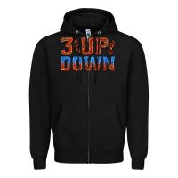 Black 3 up 3 down basketball Zipper Hoodie - texasbilliewilder