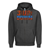 Charcoal Heather 3 up 3 down basketball Zipper Hoodie - texasbilliewilder