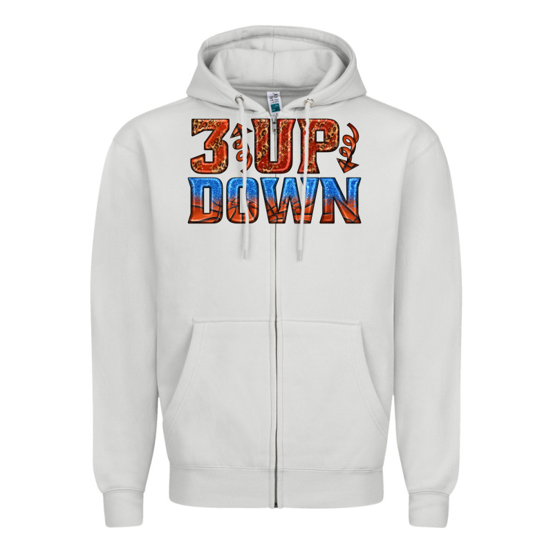 3 Up 3 Down Basketball Zipper Hoodie by texasbilliewilder | Teevron