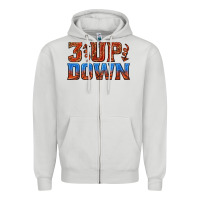 Dove Grey 3 up 3 down basketball Zipper Hoodie - texasbilliewilder
