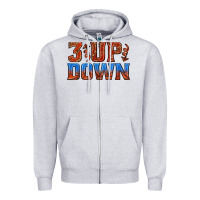 Heather Grey 3 up 3 down basketball Zipper Hoodie - texasbilliewilder