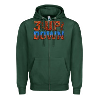 Sports Green 3 up 3 down basketball Zipper Hoodie - texasbilliewilder