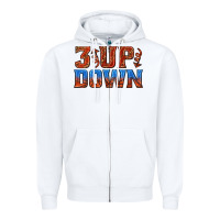 White 3 up 3 down basketball Zipper Hoodie - texasbilliewilder