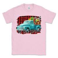 Bubblegum Pink Tis The Season Christmas Truck Classic Tee - FaDigitalArtStudio