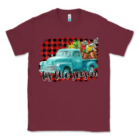 Burgundy Tis The Season Christmas Truck Classic Tee - FaDigitalArtStudio
