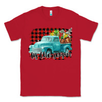 Red Tis The Season Christmas Truck Classic Tee - FaDigitalArtStudio