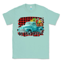 Seafoam Tis The Season Christmas Truck Classic Tee - FaDigitalArtStudio