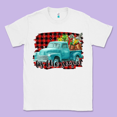 Tis The Season Christmas Truck Classic Tee Designed By Fadigitalartstudio