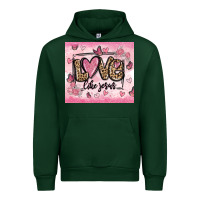 Forest Green love like jesus Urban Hoodie - MaliasSmallBusiness