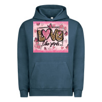 Pigment Midnight Navy love like jesus Urban Hoodie - MaliasSmallBusiness