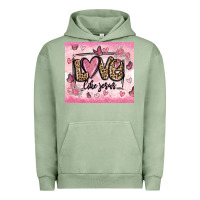 Pigment Oil Green love like jesus Urban Hoodie - MaliasSmallBusiness