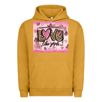 Pigment Peanut Butter love like jesus Urban Hoodie - MaliasSmallBusiness