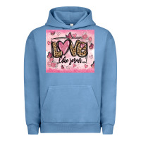 Pigment Pebble Blue love like jesus Urban Hoodie - MaliasSmallBusiness