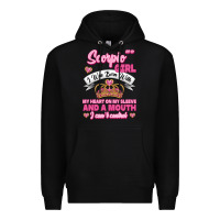 Black as a scorpio girl zodiac girls Premium Hoodie - Jasminsmagicworld
