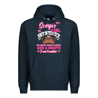 Navy as a scorpio girl zodiac girls Premium Hoodie - Jasminsmagicworld
